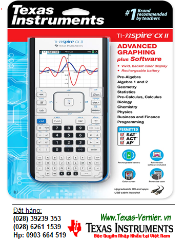 Texas Instruments TI-Nspire™ CX II ; Máy tính Khoa học Vẽ đồ thị Texas Instruments TI-Nspire™ CX II Graphing Calculator  /CÒN HÀNG 